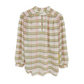BIRDS of PARADIS by TROVATA Bailey Blouse in Pomelo Plaid M Birds of Paradis by Trovata
