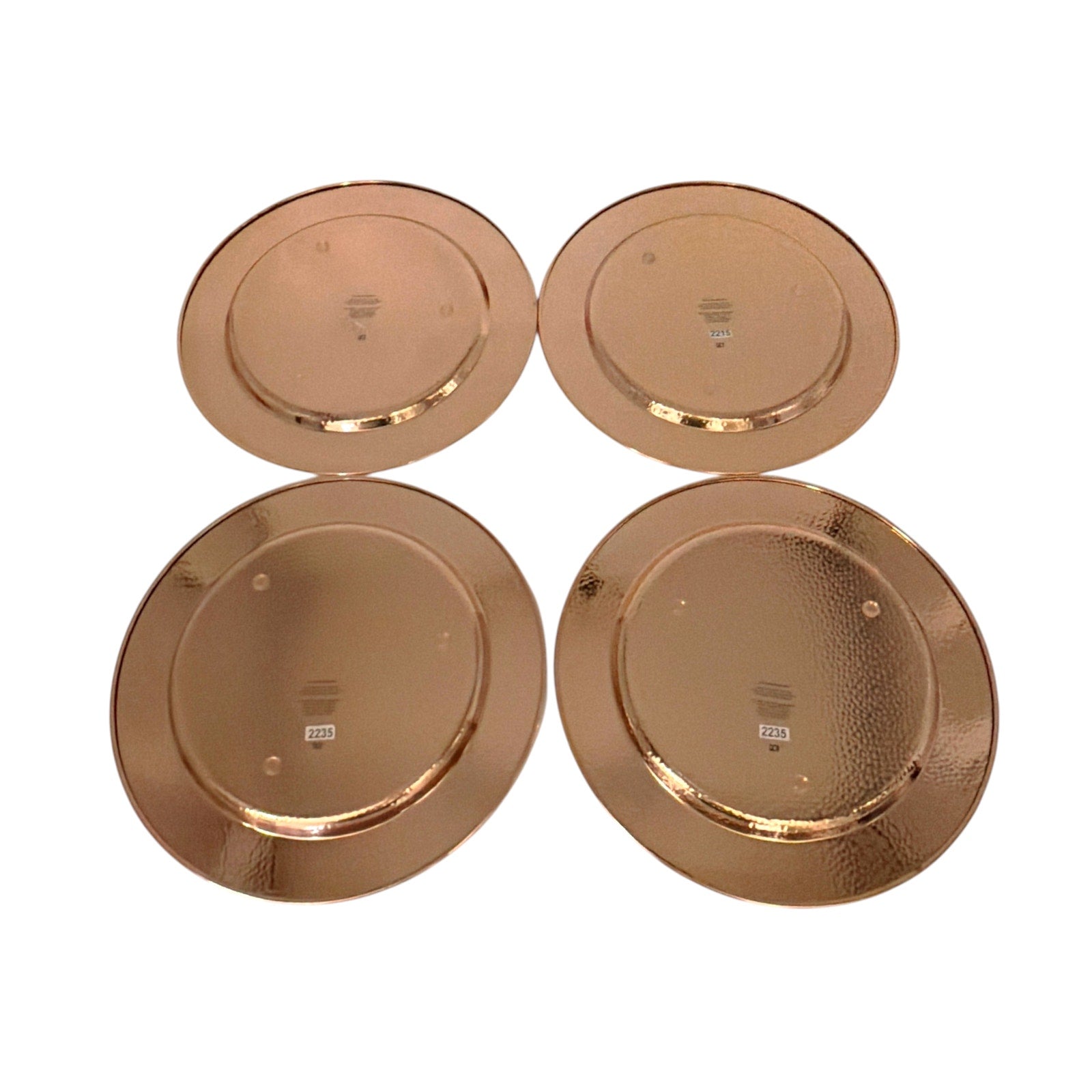 WILLIAMS-SONOMA Hammered Copper Charger Plates Set 2 of 4 Williams-Sonoma