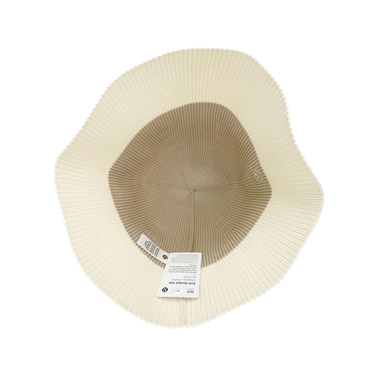LULULEMON Knit Bucket Hat in Sand Trap/Light Ivory XS/S
