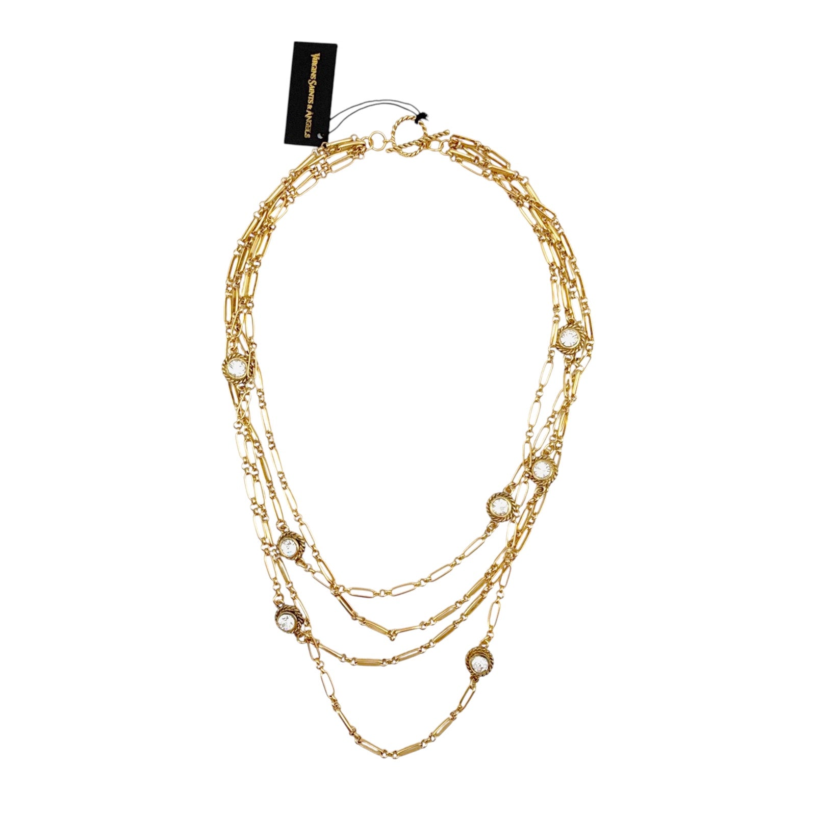 VIRGINS SAINTS & ANGELS VSA Brigid Magdalena Cadena in Gold & Clear