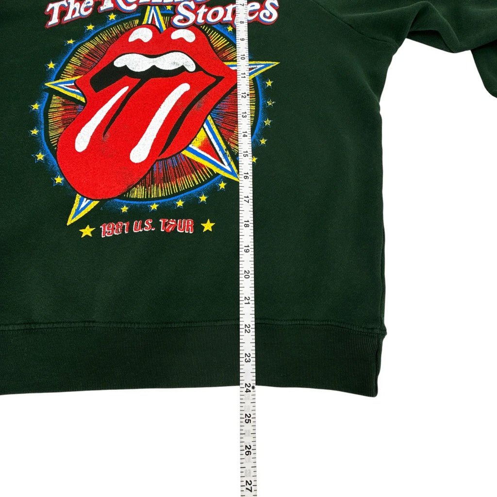 DAYDREAMER Rolling Stones 1981 US Tour Vintage Sweatshirt in Vintage Green XS - flyKAMP