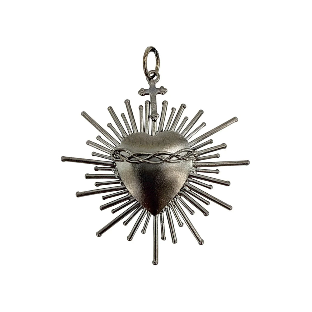VIRGINS SAINTS & ANGELS VSA Sacred Flame Charm in Gunmetal - flyKAMP
