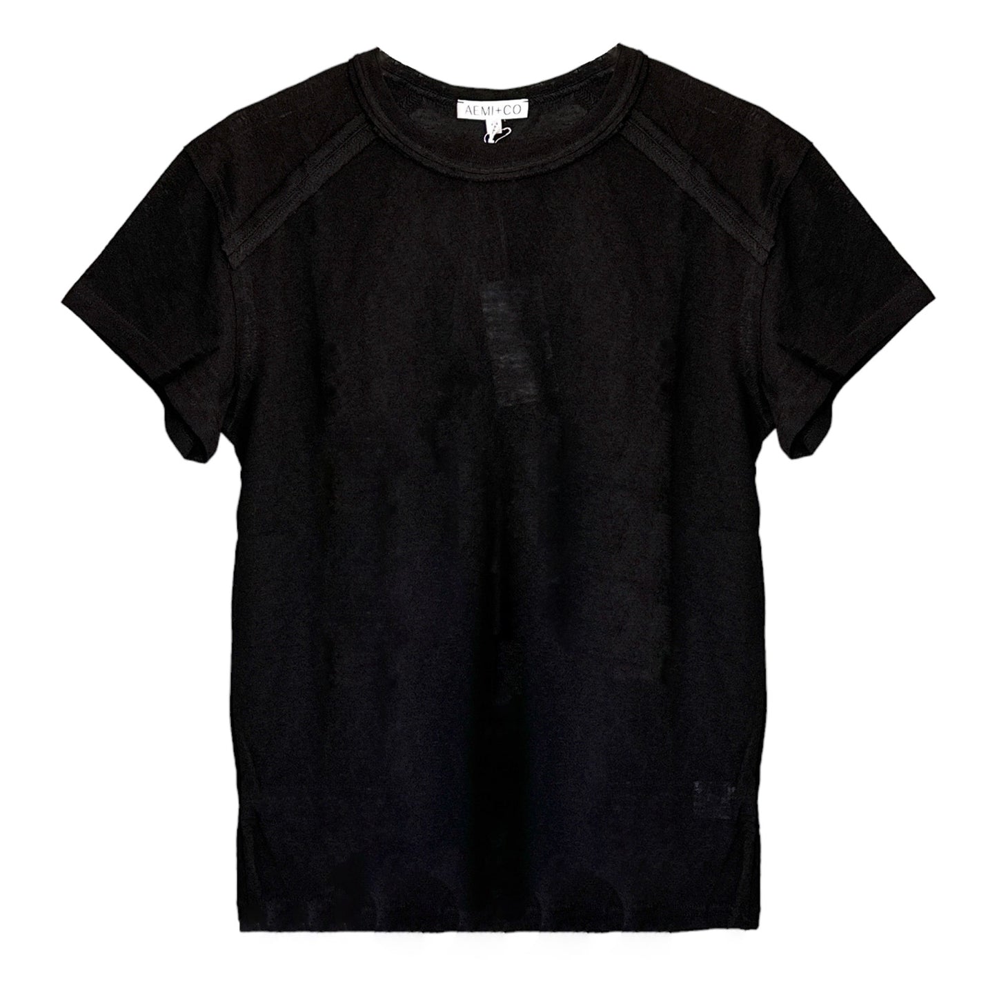 AEMI + CO Junie Tee Black Size S