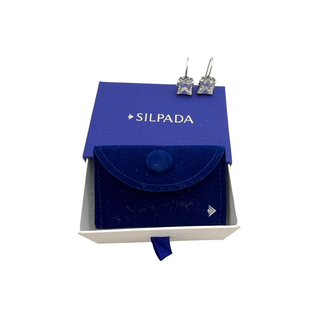 SILPADA Crystal Clear Silver Cubic Zirconia Drop Earrings