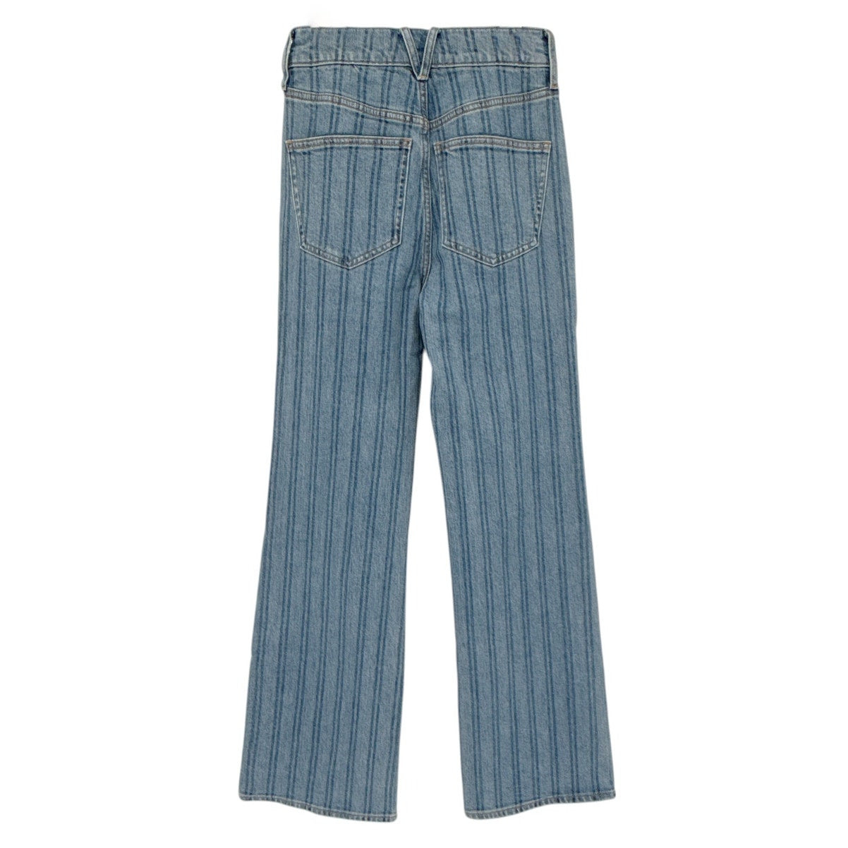 VERONICA BEARD Crosbie Striped Loafer Length Wide Leg Jean 24