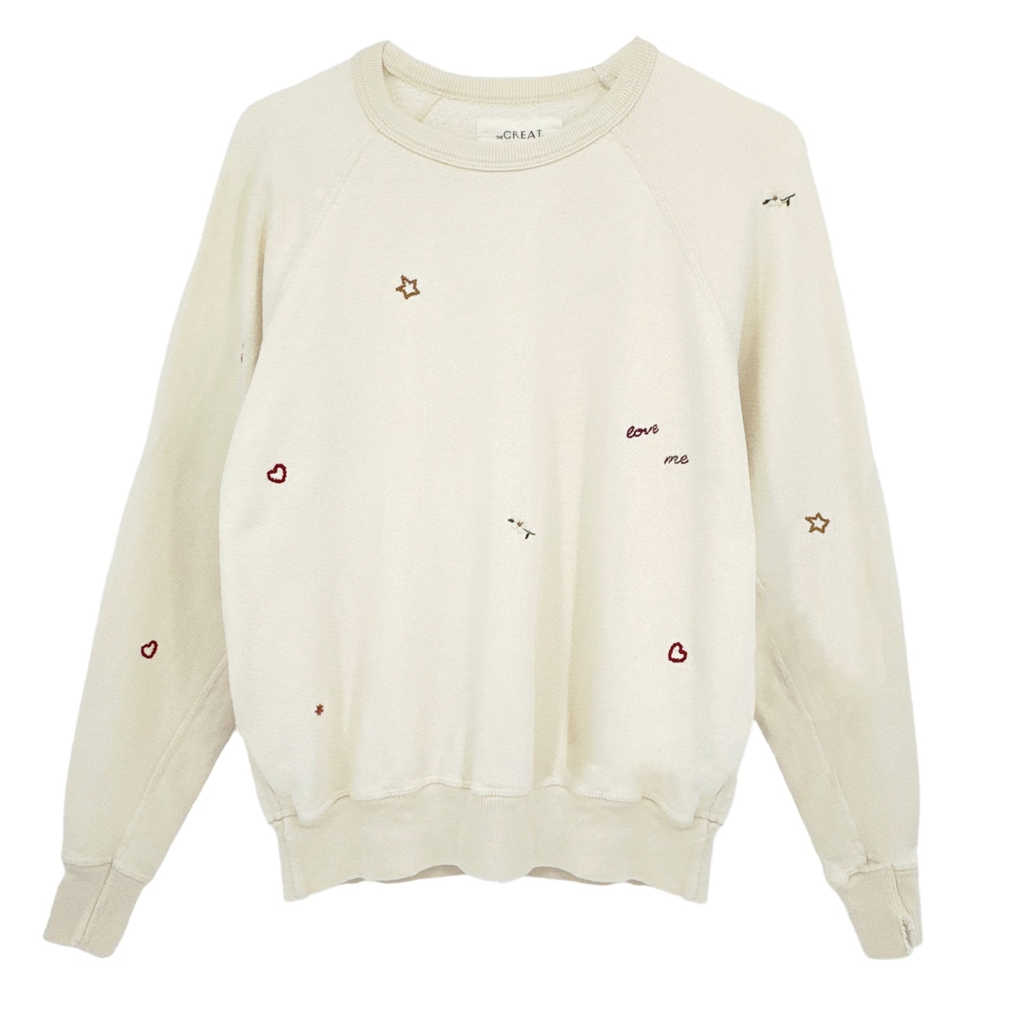 The GREAT. The College Sweatshirt Love Embroidery 0 | XS