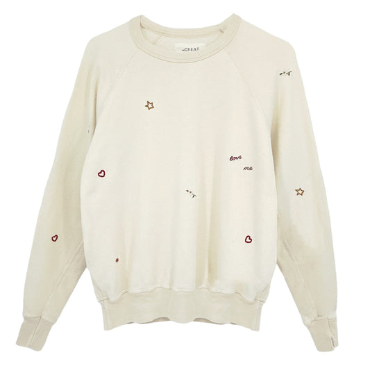 The GREAT. The College Sweatshirt Love Embroidery 0 | XS