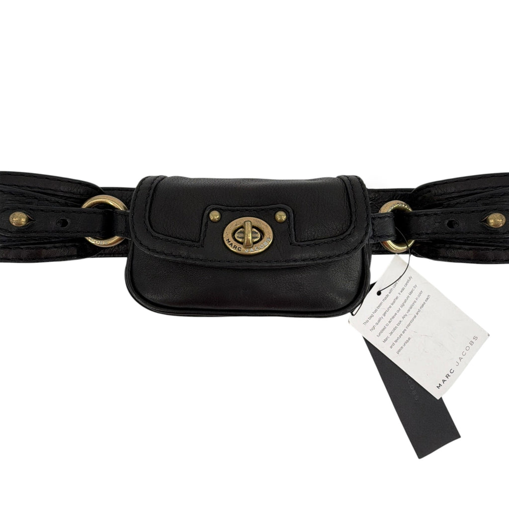 MARC JACOBS Leather Belt Bag in Black Marc Jacobs