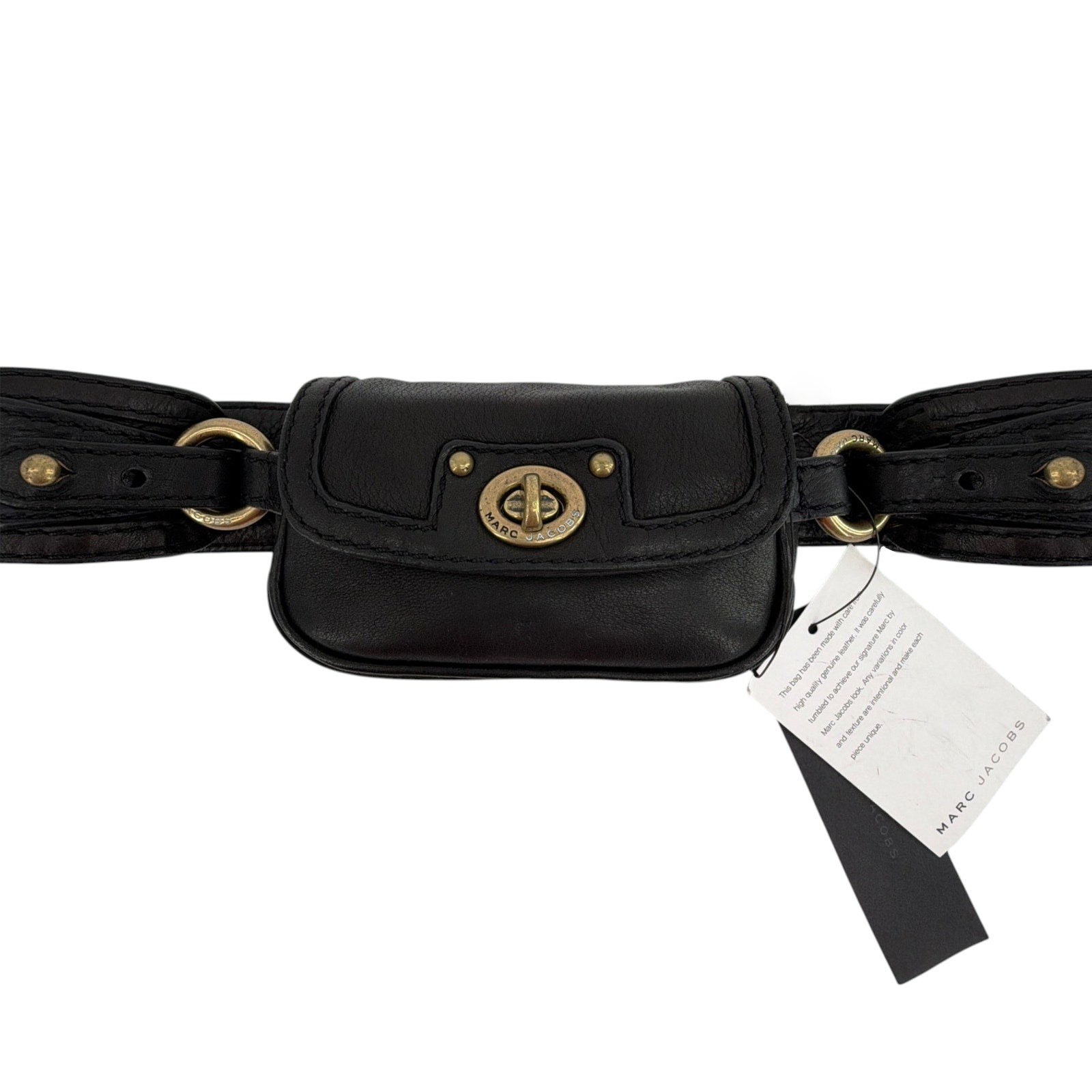 MARC JACOBS Leather Belt Bag in Black Marc Jacobs