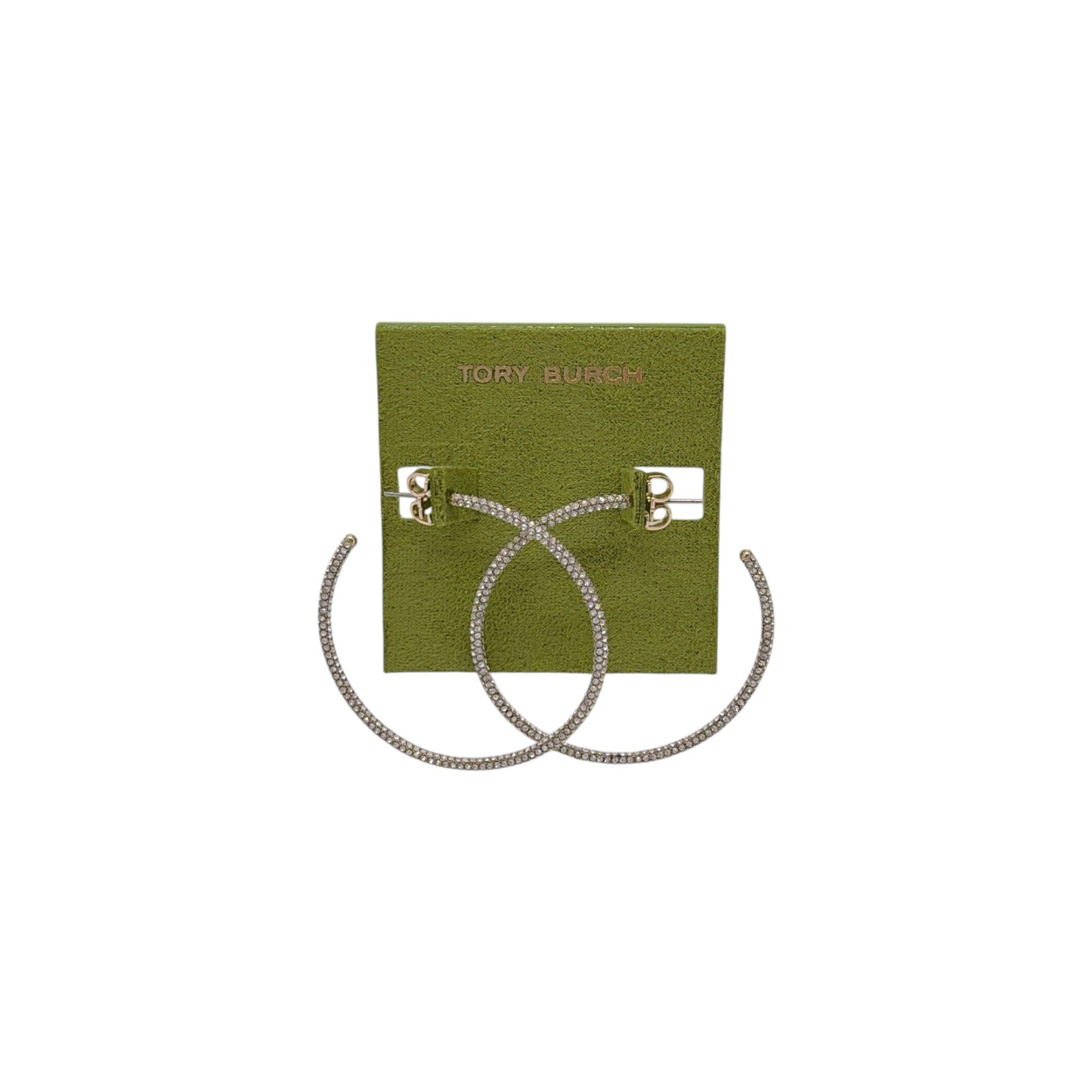 TORY BURCH Pavé Hoop Earrings Tory Burch