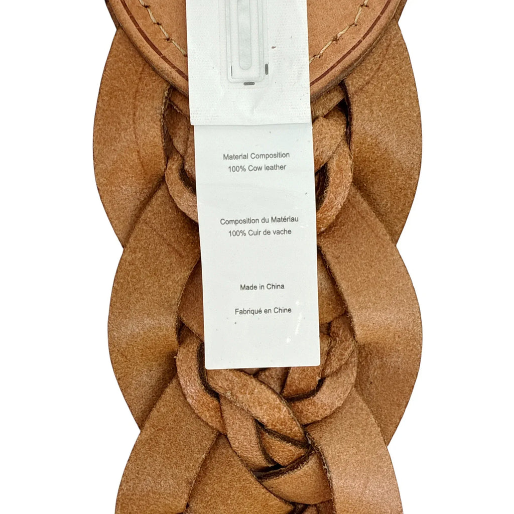 POLO RALPH LAUREN Double-Braided Leather Belt Natural S - flyKAMP