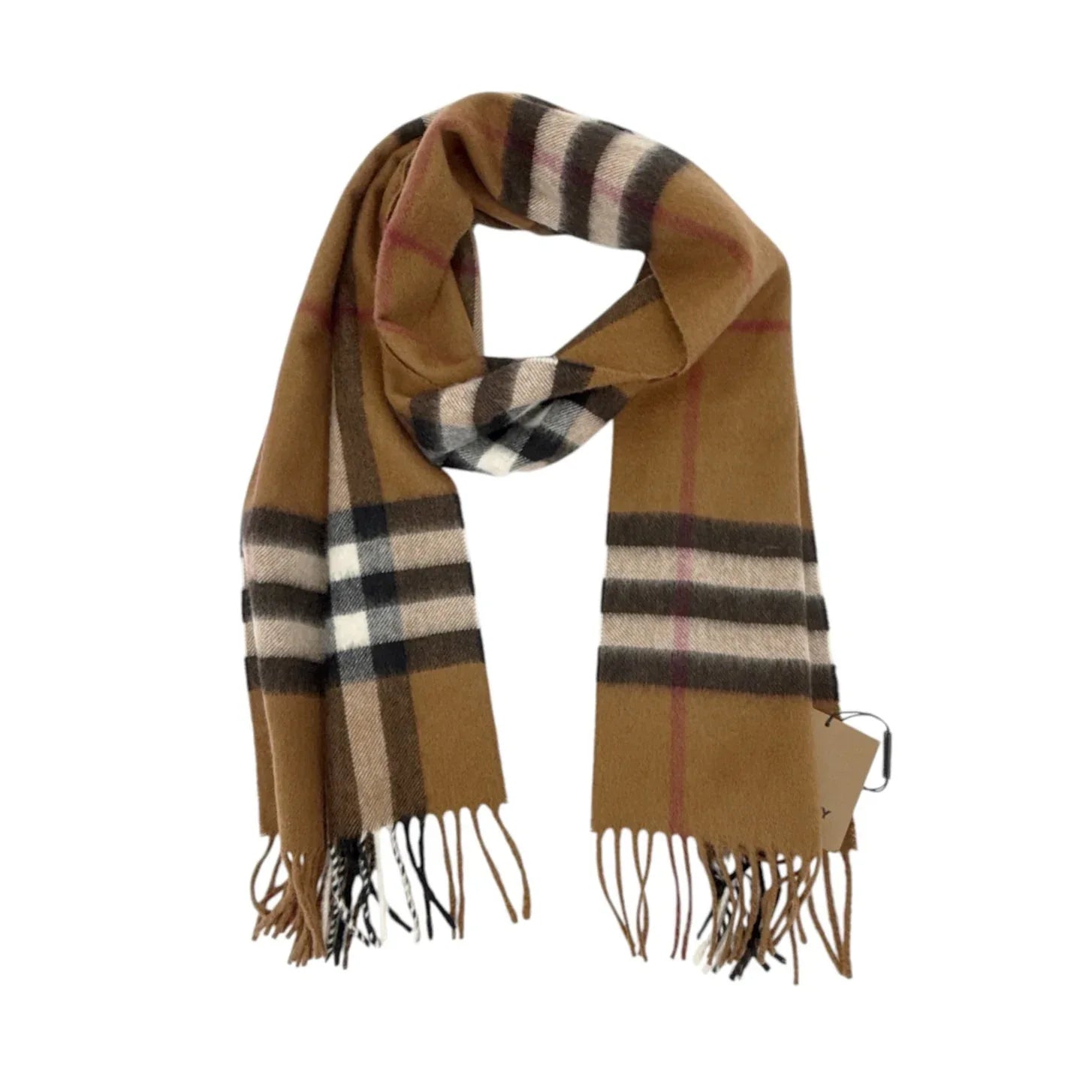 BURBERRY Giant Check Cashmere Scarf in Birch Brown - flyKAMP