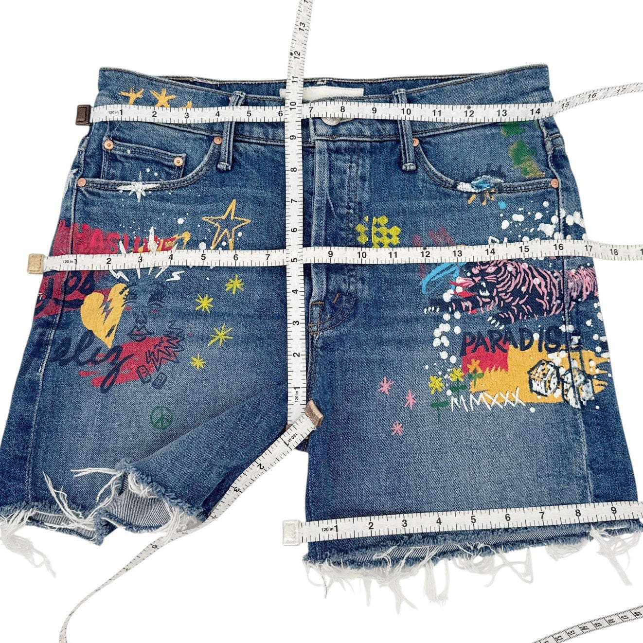 MOTHER The Vagabond Cuffed Shorts in Spooky Voodoo 25