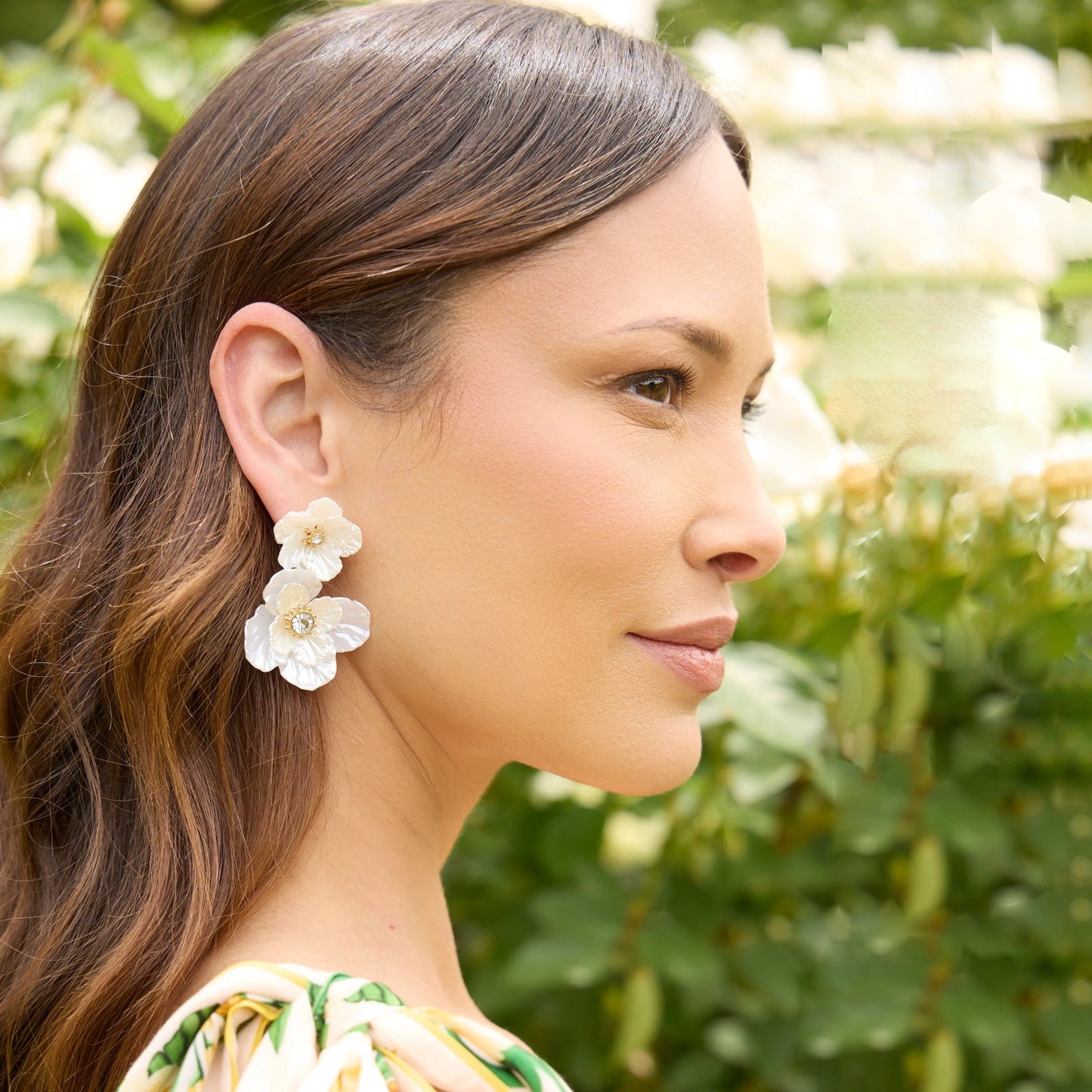 ALEX+ANI New York Botanical Garden Poppy Statement Earrings