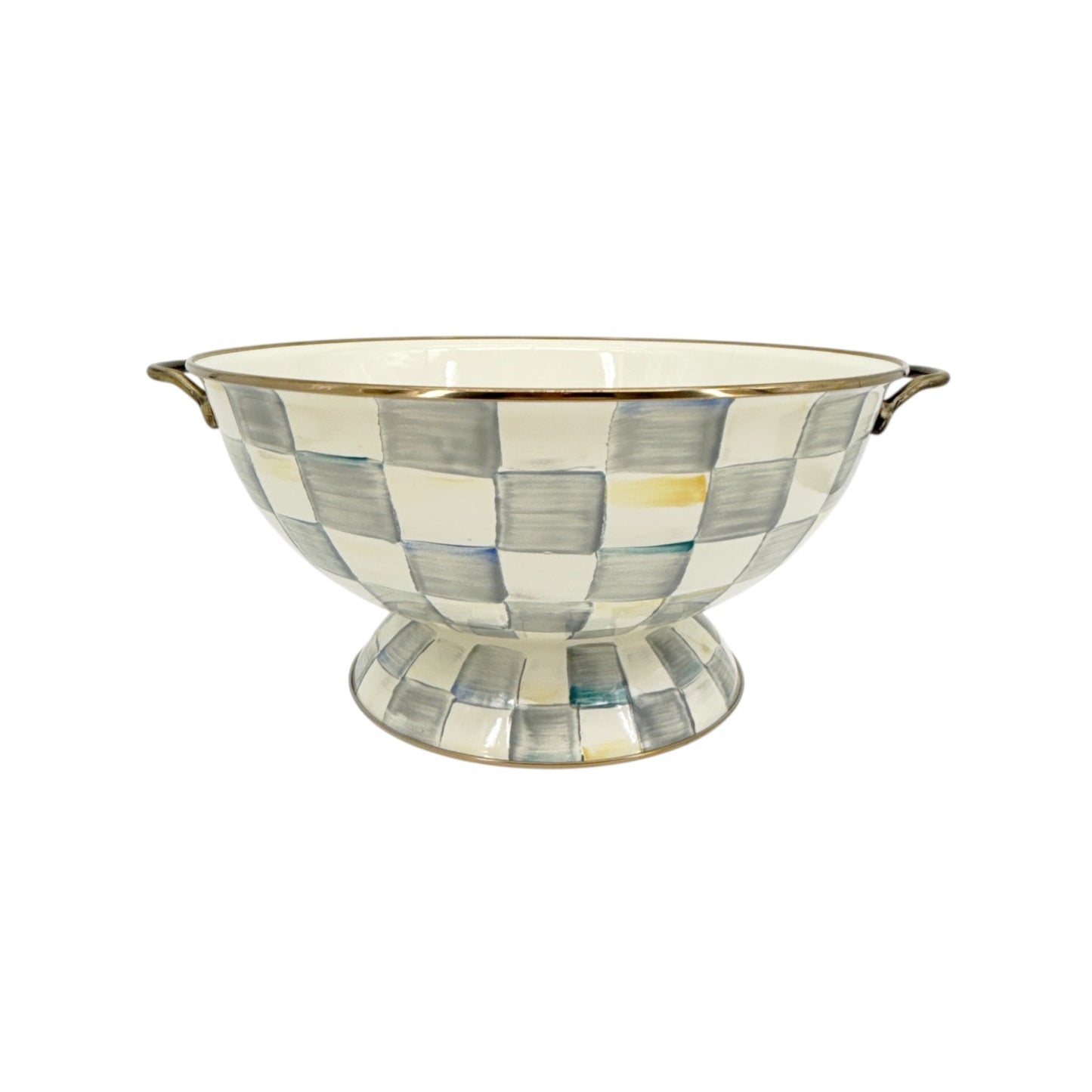 MACKENZIE-CHILDS Sterling Check Everything Bowl