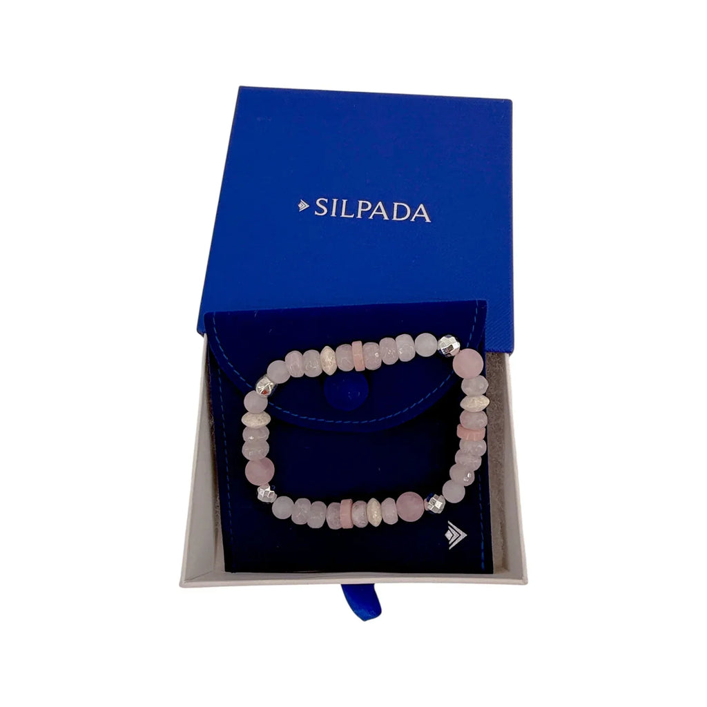 SILPADA Pink Coast Silver Mixed Stones Beaded Bracelet - flyKAMP