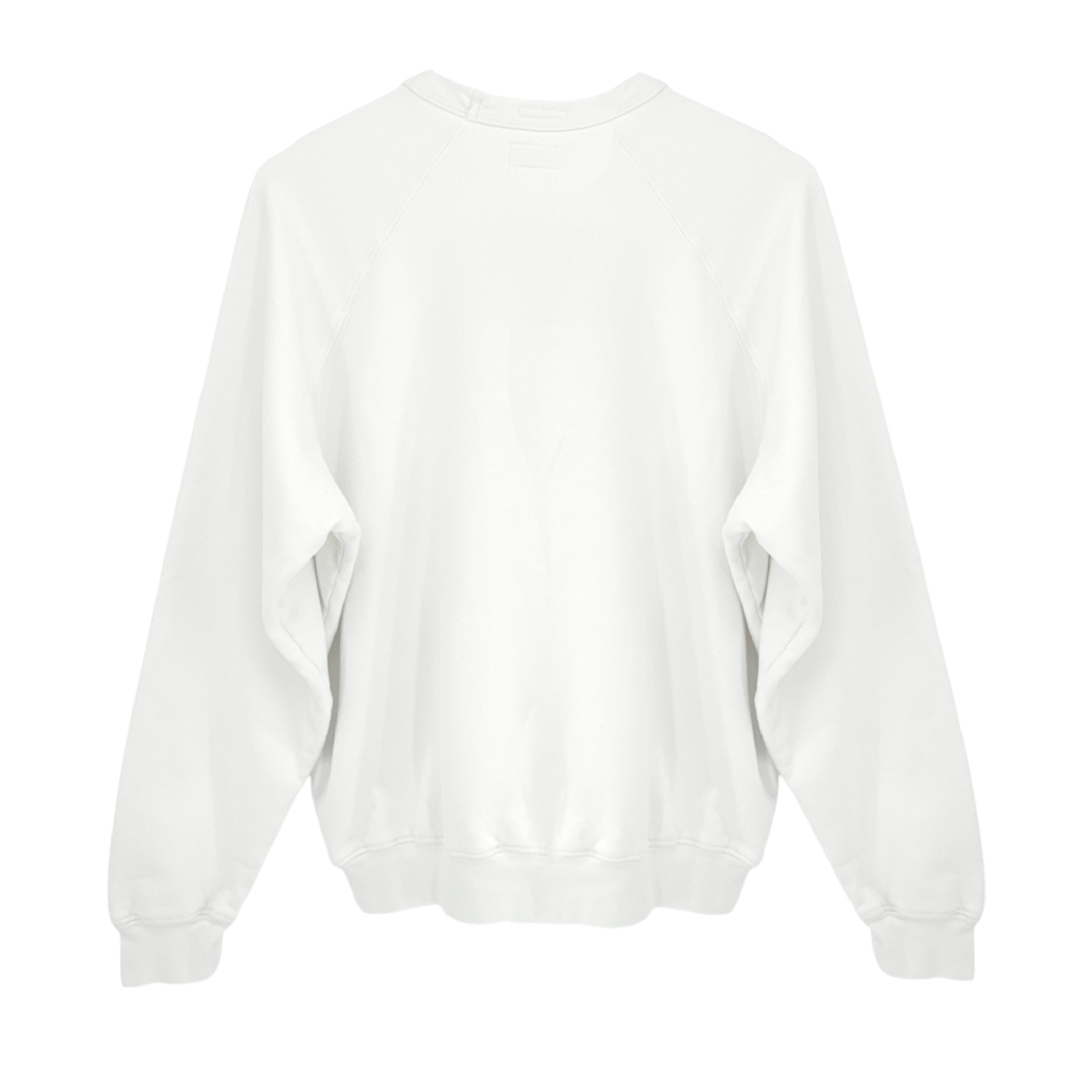 MOTHER The Biggie Message Sweatshirt In Bright White Sunshine Daydream S Mother