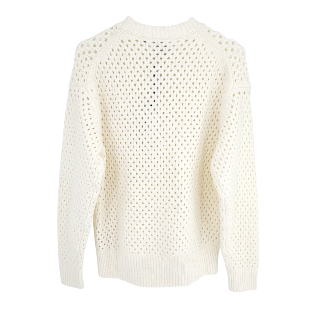 VARLEY Grady Bouclé Knit Sweater in Coconut Milk XS Varley