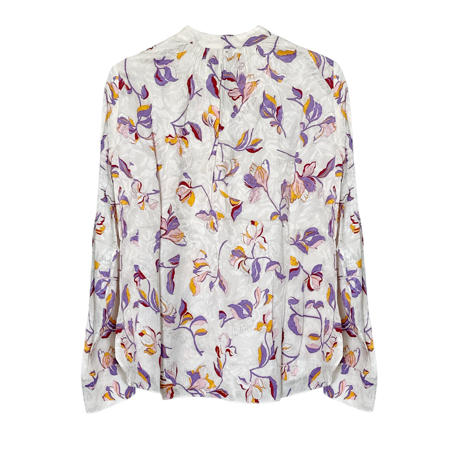 ZADIG & VOLTAIRE Tink Jac Cut Flowers Silk Blend Shirt XS