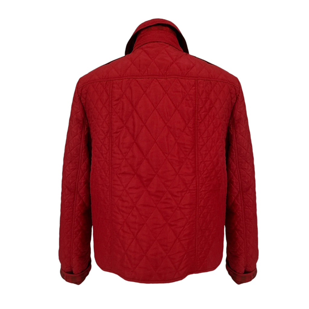 BURBERRY London Cropped Diamond Quilted Jacket in Red US10 | M - flyKAMP