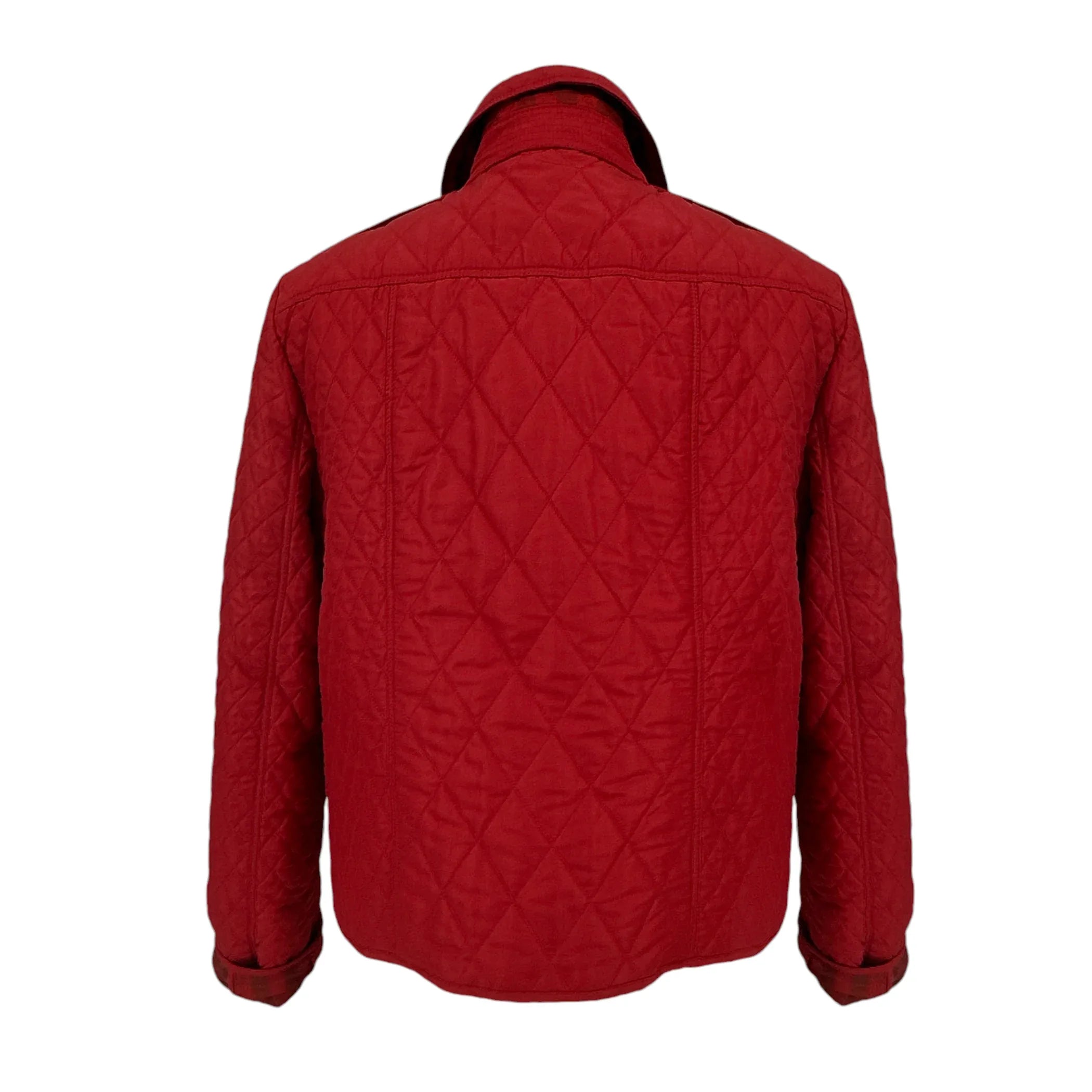 BURBERRY London Cropped Diamond Quilted Jacket in Red US10 | M - flyKAMP