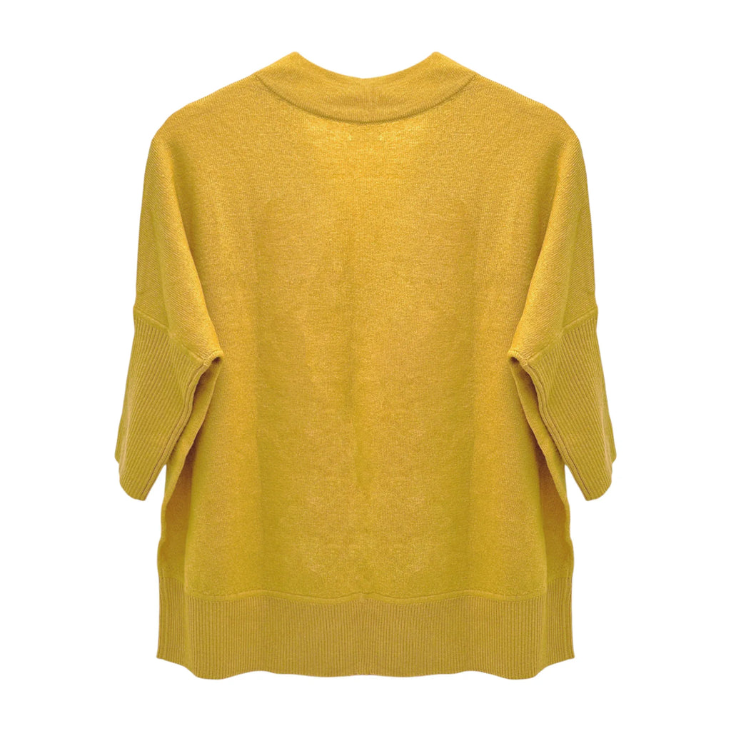 ANTHROPOLOGIE Araminta Pullover Sweater in Mustard Yellow XS - flyKAMP