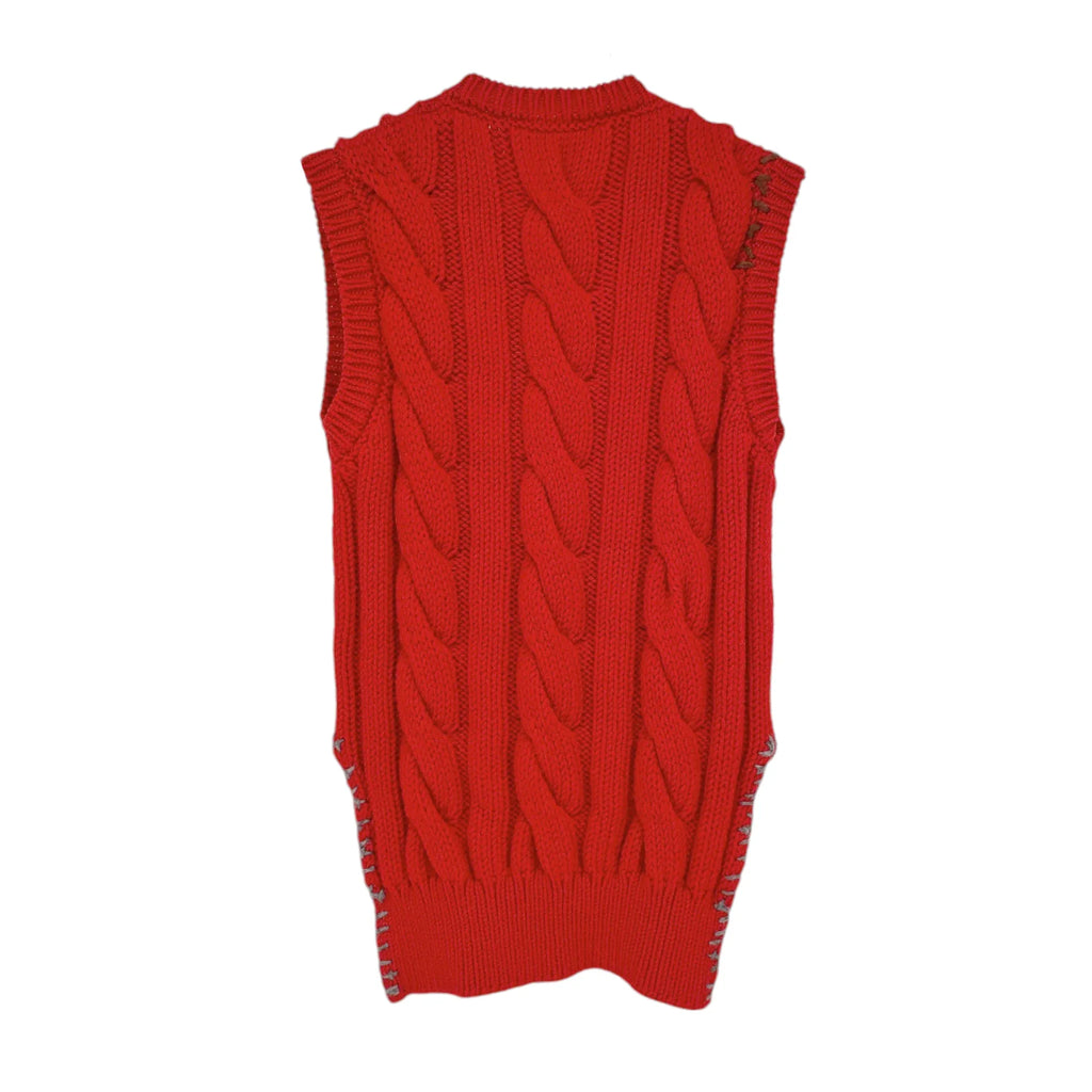 MARNI Cable Knit Wool Vest IT36 - flyKAMP