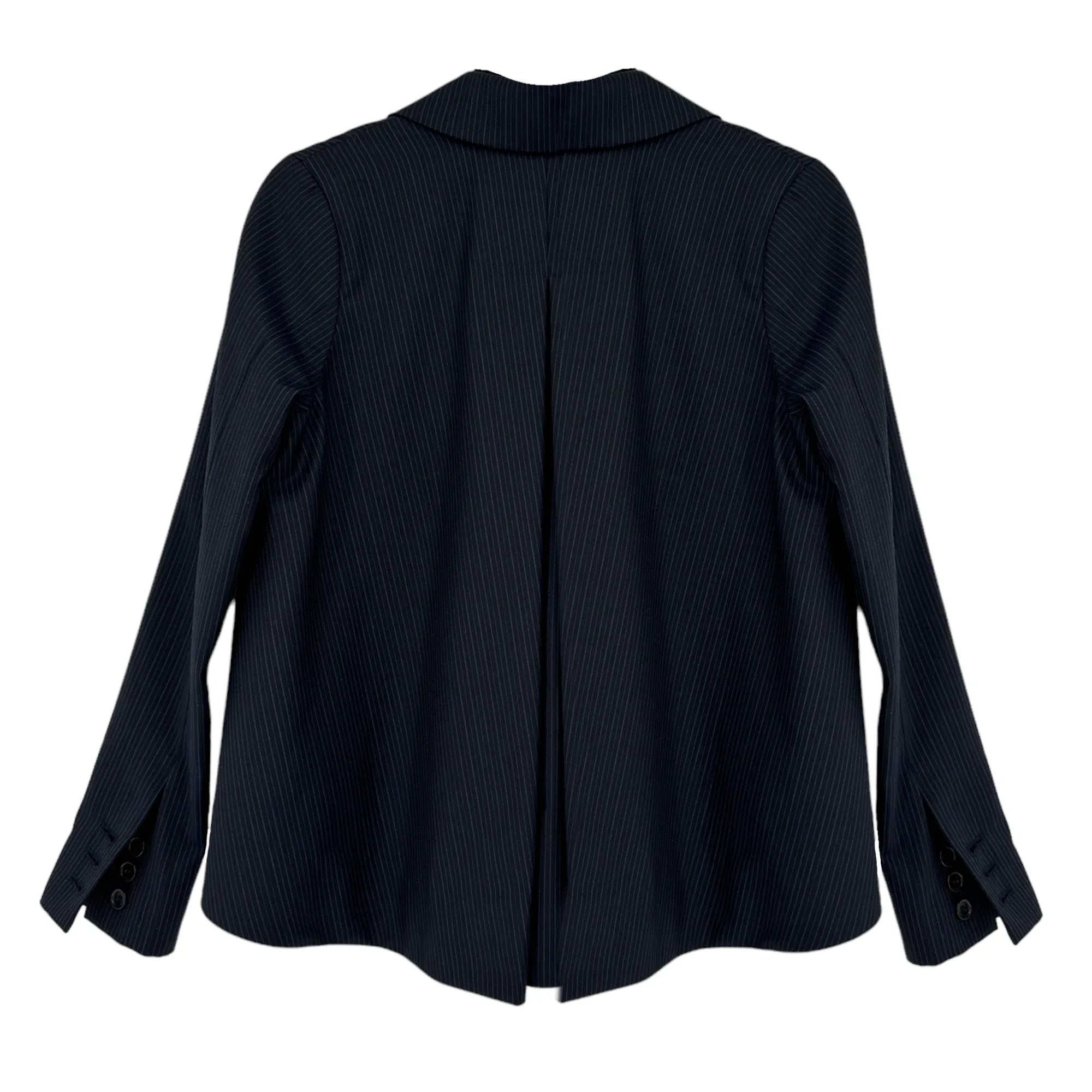 THE GREAT. The Swing Blazer in Navy Stripe 0|XS - flyKAMP