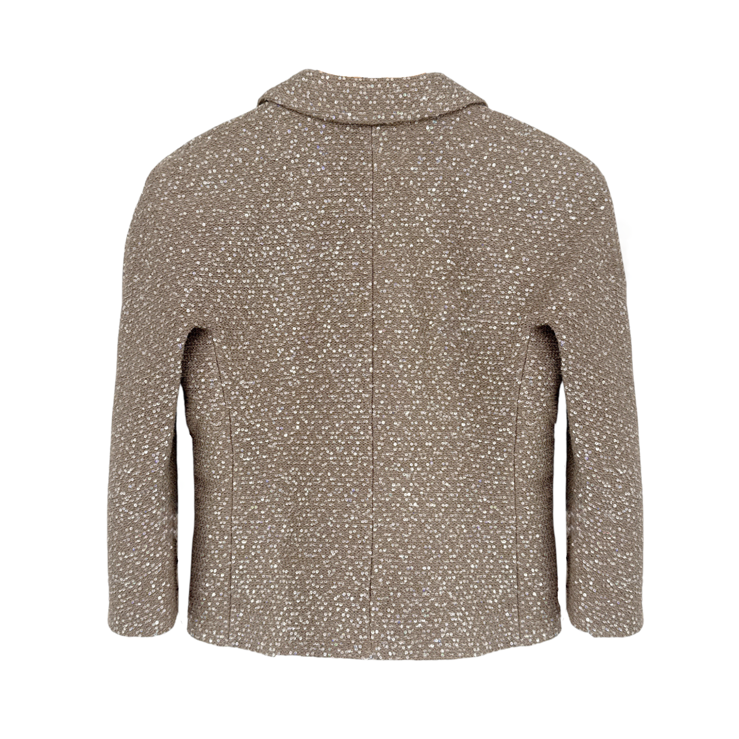 ST. JOHN Textured Sequin Knit Collared Jacket 4|S