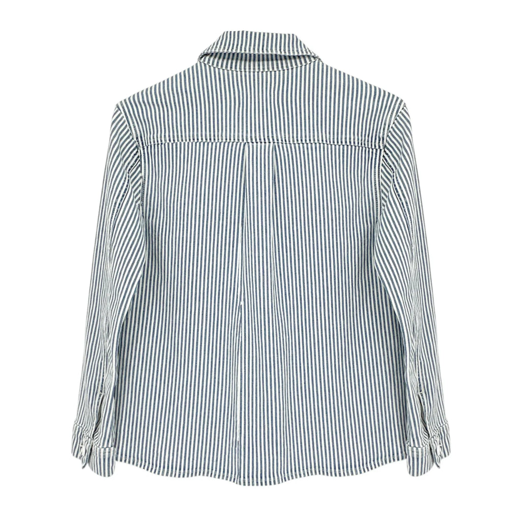 FRAME Engineer Striped Denim Shirt Jacket XS - flyKAMP