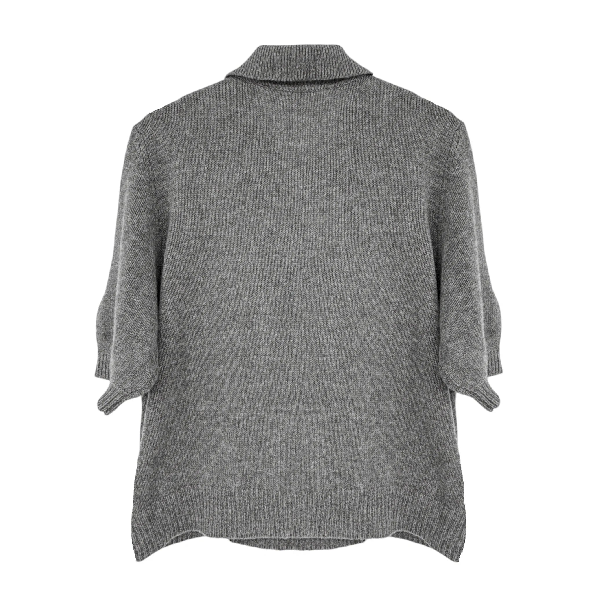 MARNI Cashmere Polo Jumper with Marni Patch in Graphite IT46|US10 - flyKAMP