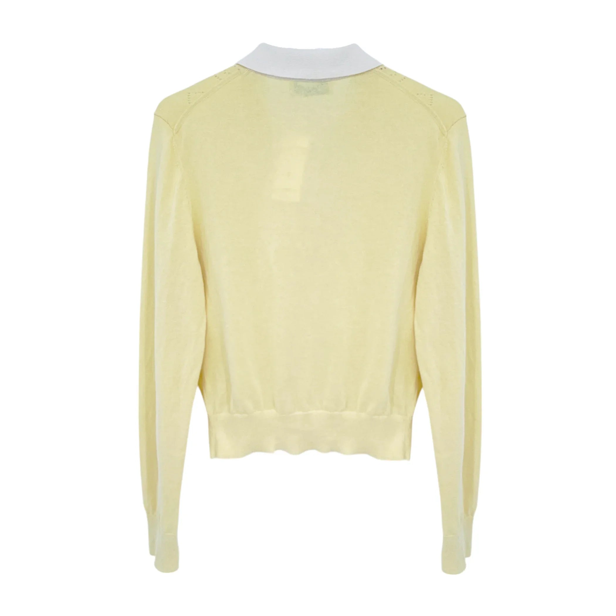 TORY BURCH Heart Pointelle Sweater in Sweet Butter L - flyKAMP