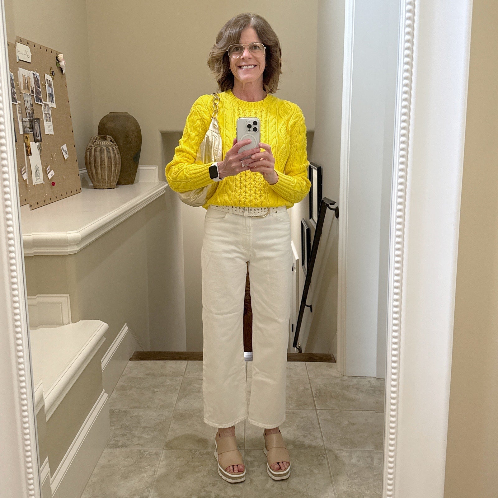 POLO RALPH LAUREN Cable-Knit Cotton Jumper in Yellow XS Polo Ralph Lauren