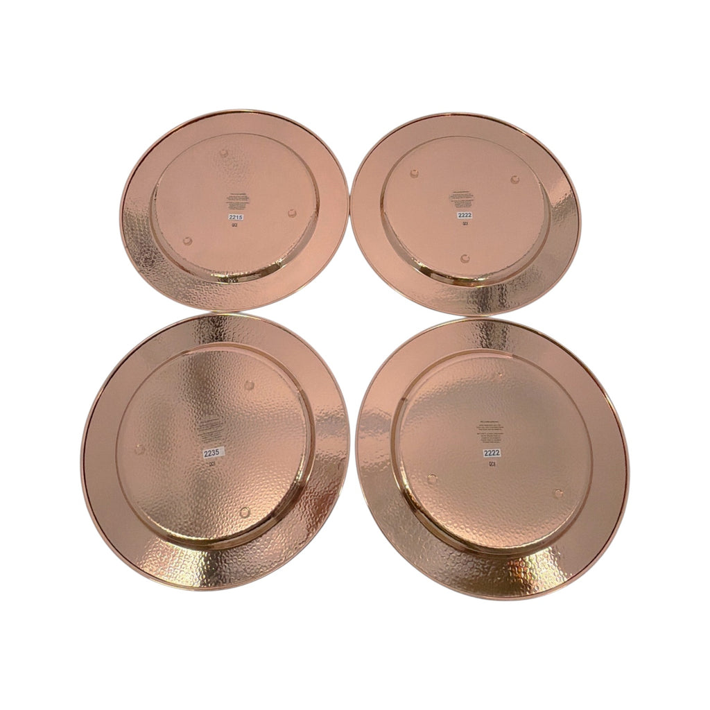 WILLIAMS-SONOMA Hammered Copper Charger Plates Set 1 of 4 Williams-Sonoma
