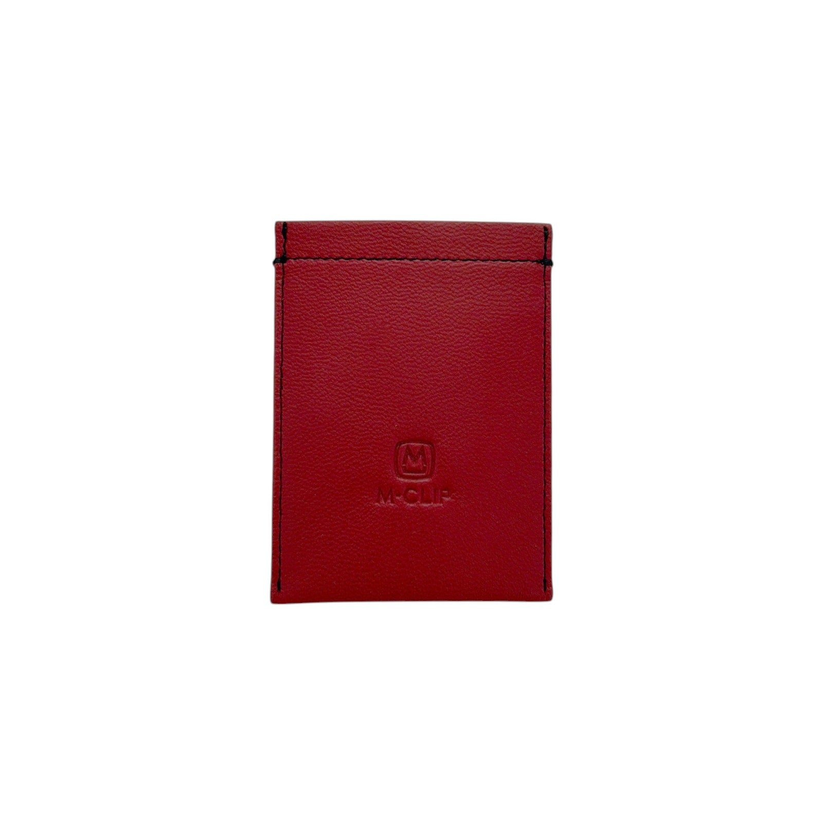 M-CLIP Leather RFID Case Vertical in Red M-Clip