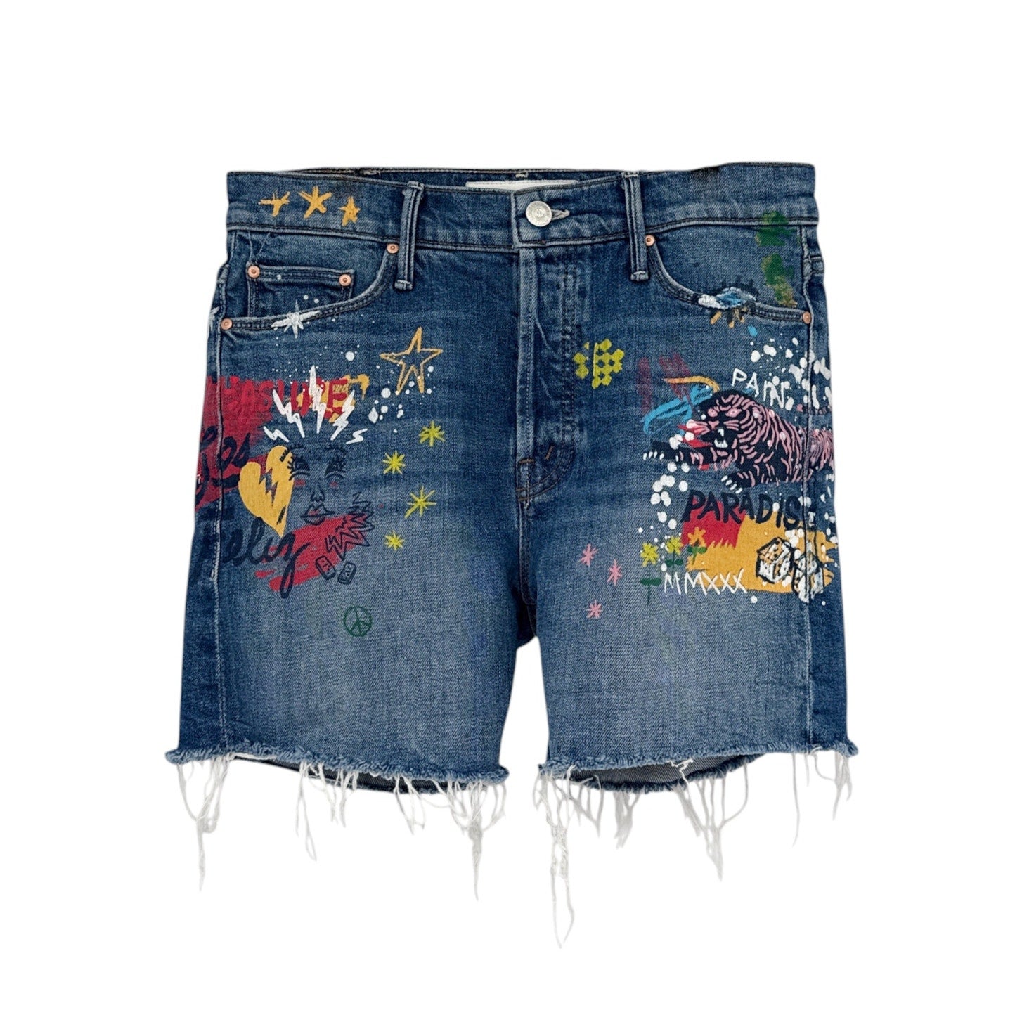 MOTHER The Vagabond Cuffed Shorts in Spooky Voodoo 25 Mother