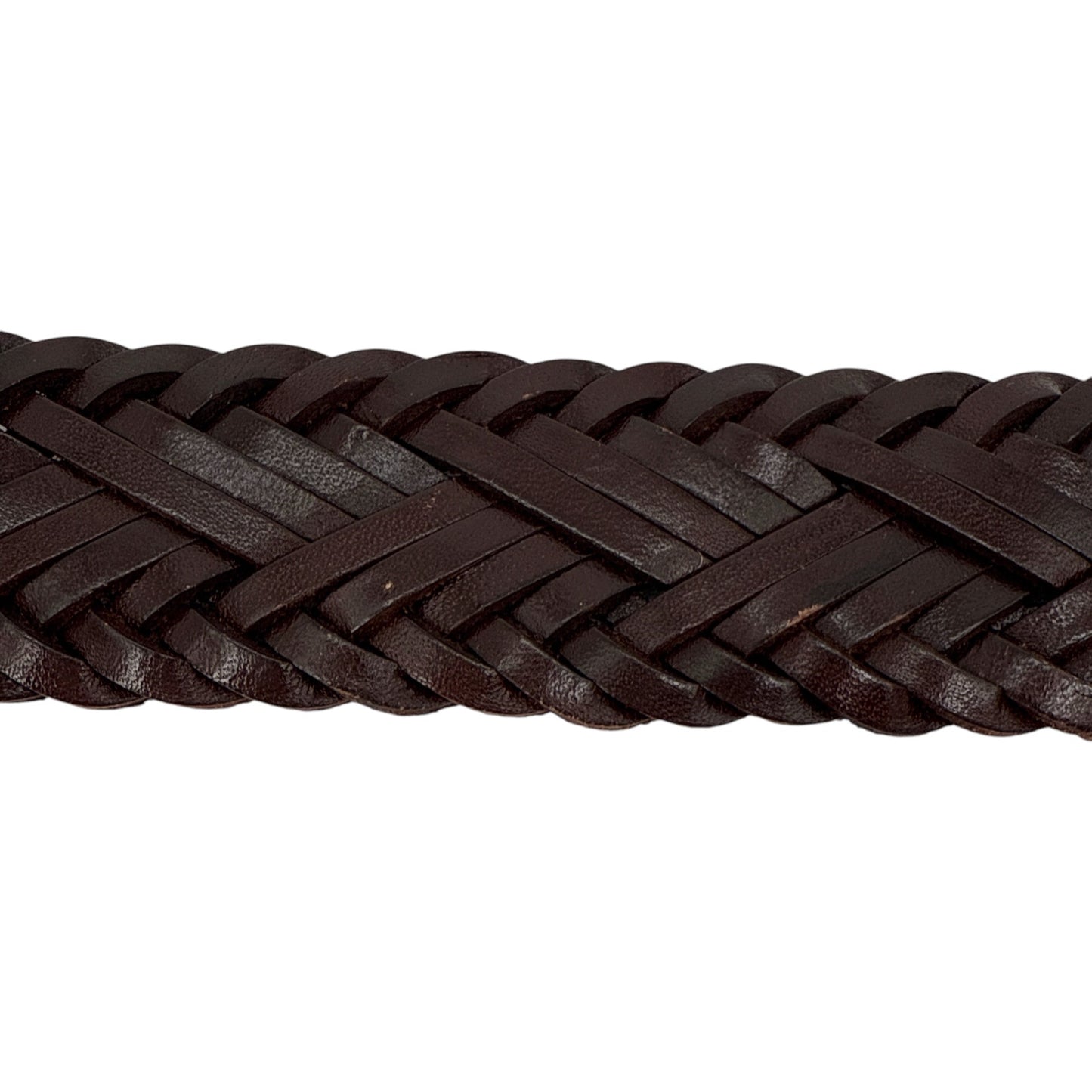 ANTHROPOLOGIE Woven Leather Belt in Brown S