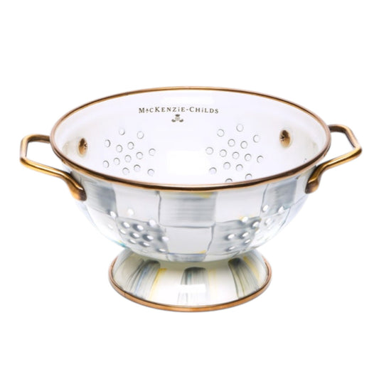 MACKENZIE-CHILDS Sterling Check Colander Large