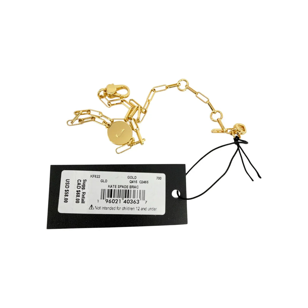 KATE SPADE New York Initial Chain Bracelet in Gold J - flyKAMP