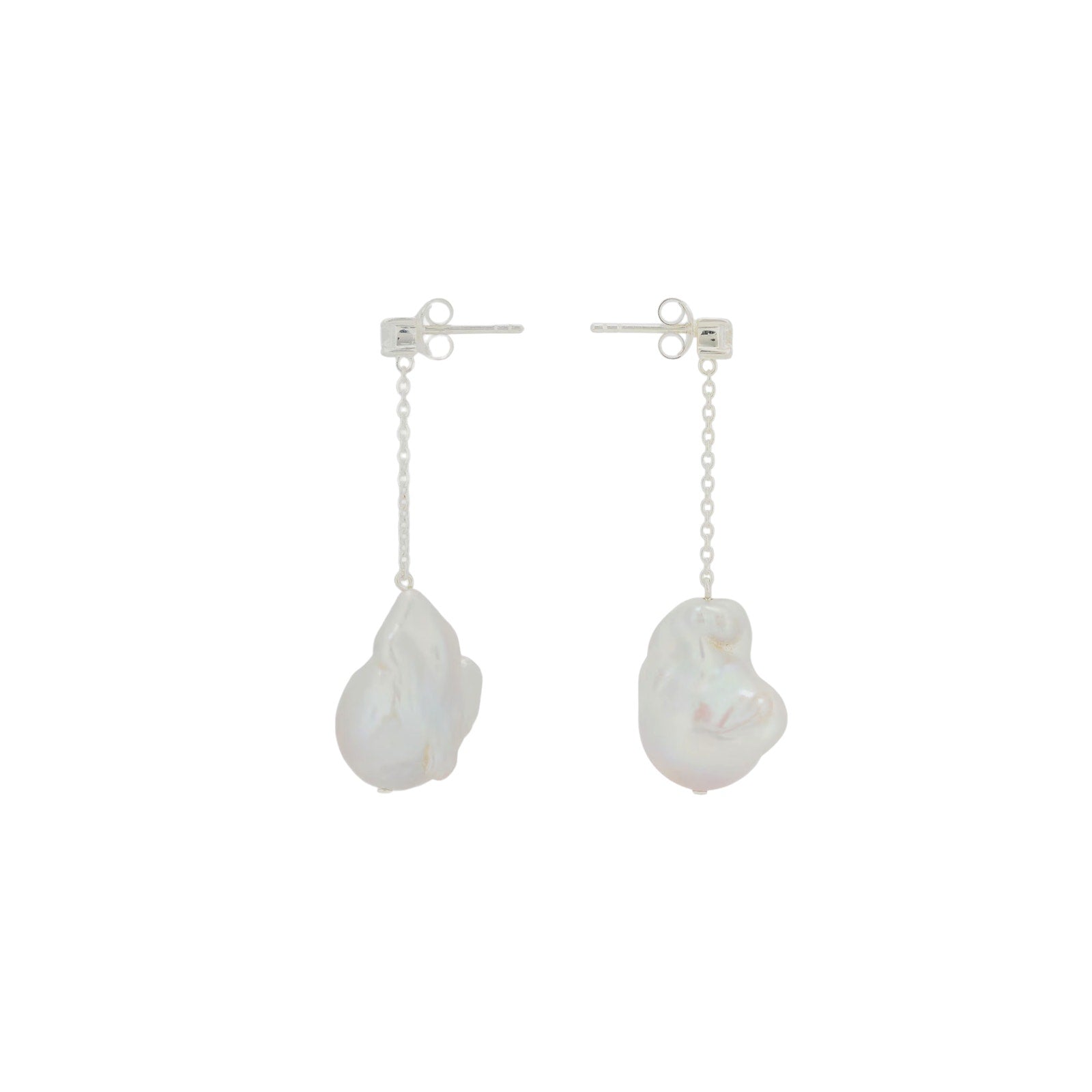 COMPLETEDWORKS Suspended Boulder Baroque Pearl & CZ Sterling Silver Earrings COMPLETEDWORKS