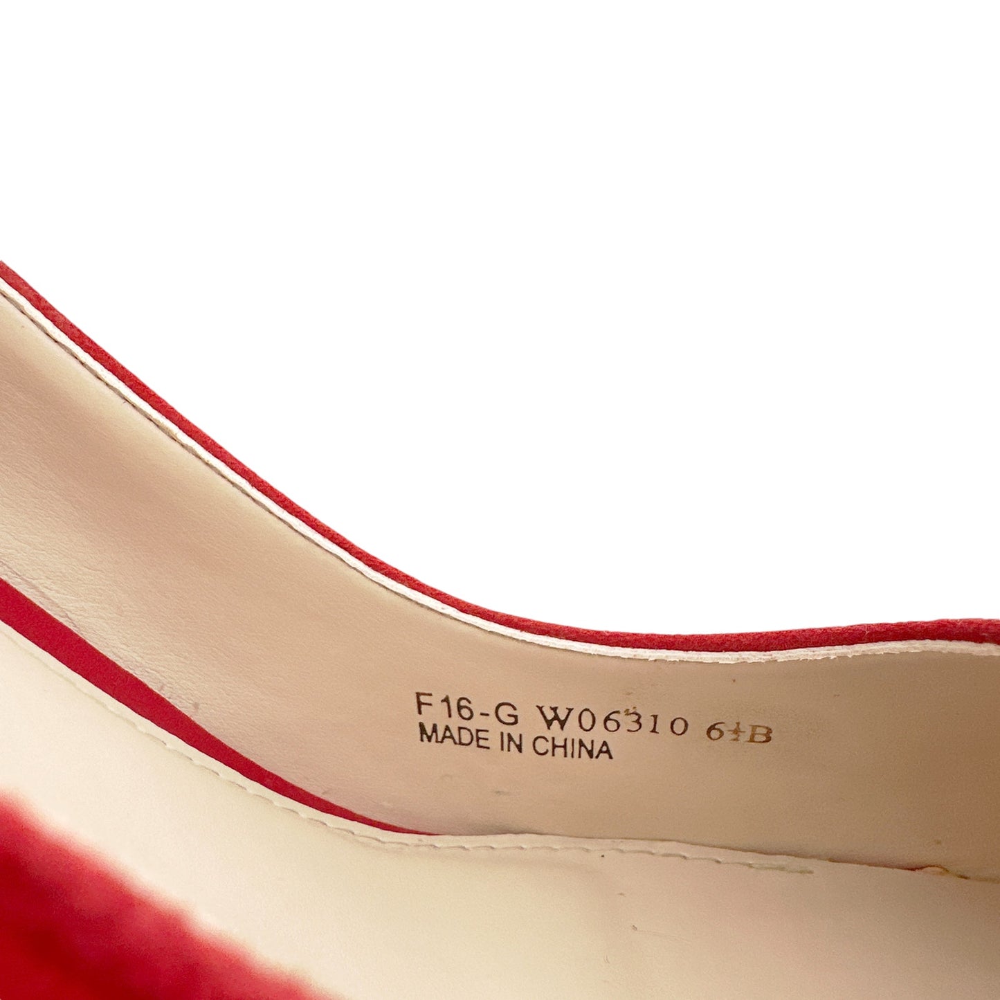 COLE HAAN Grand.OS Suede Pump in Red 6.5