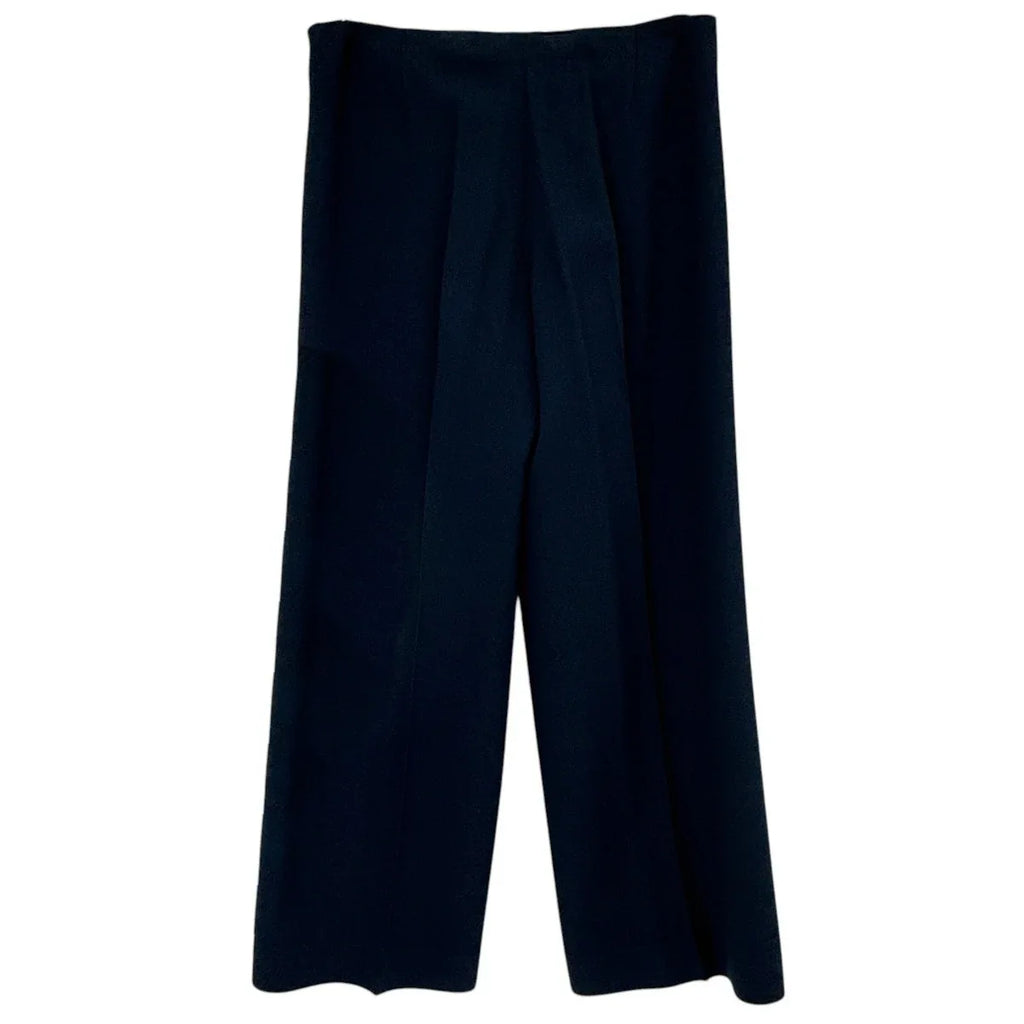 THEORY Terena B Rosina Crepe Cropped Wide Leg Pants in Navy 0 - flyKAMP