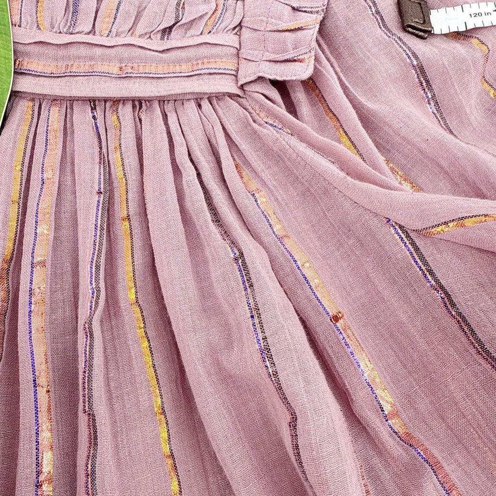 FARM RIO Pleated Yoke Blouse Light Pink S - flyKAMP