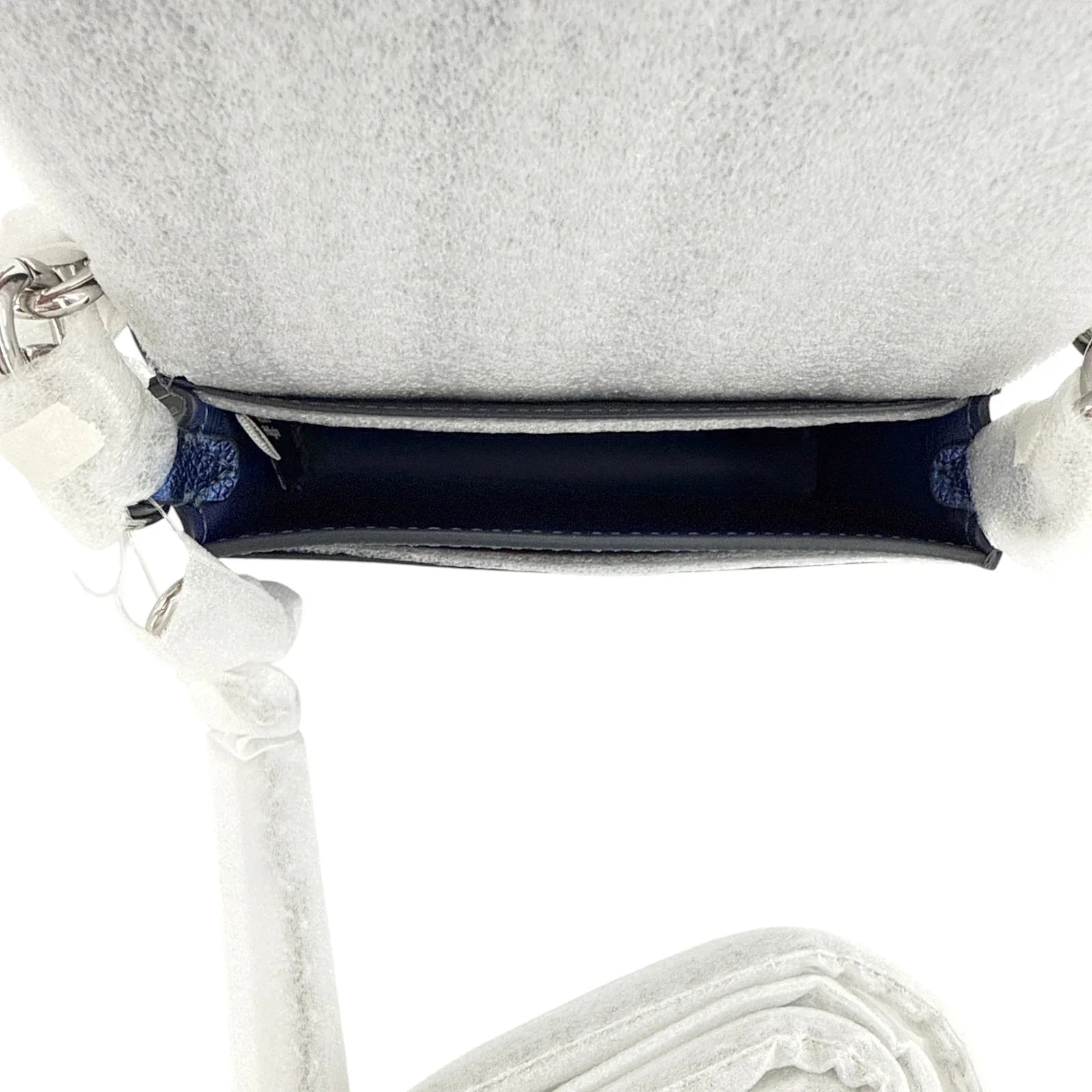 KATE SPADE New York Natasha Metallic Leather Chain Compact Wristlet in Navy - flyKAMP