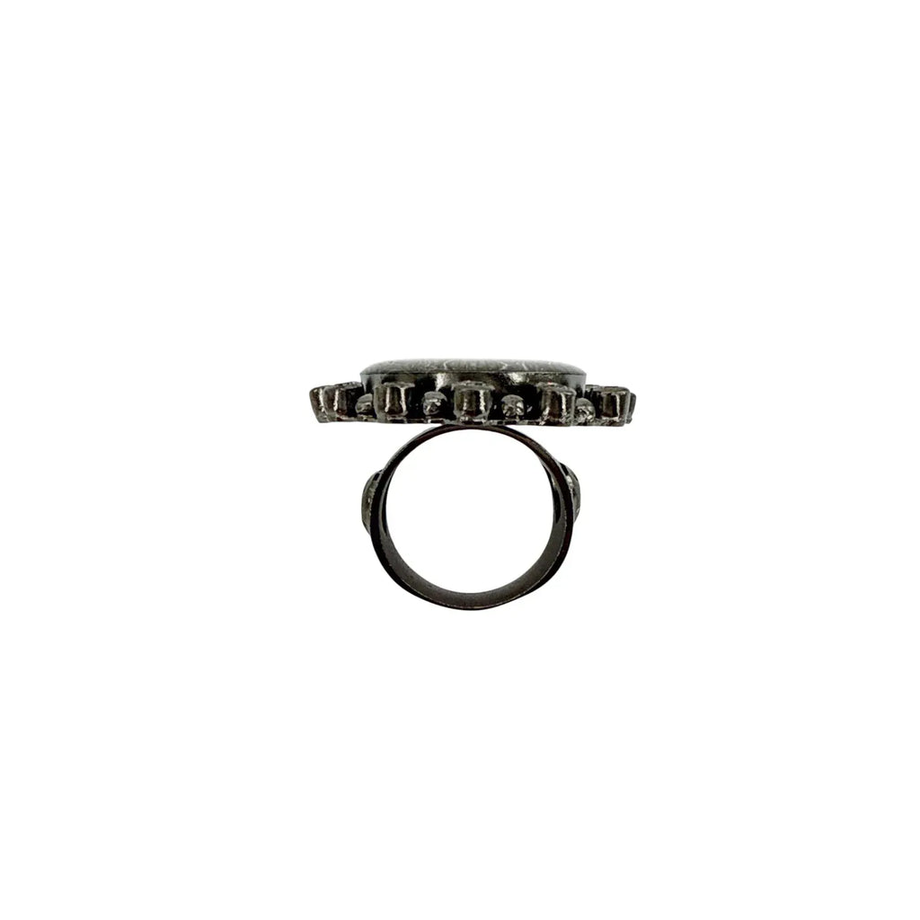 VIRGINS SAINTS & ANGELS VSA Vintage San Benito Ring Sterling Silver Gunmetal 6 - flyKAMP