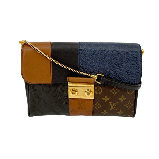 LOUIS VUITTON Limited Edition Monogram Blocks Pochette Plate Marine