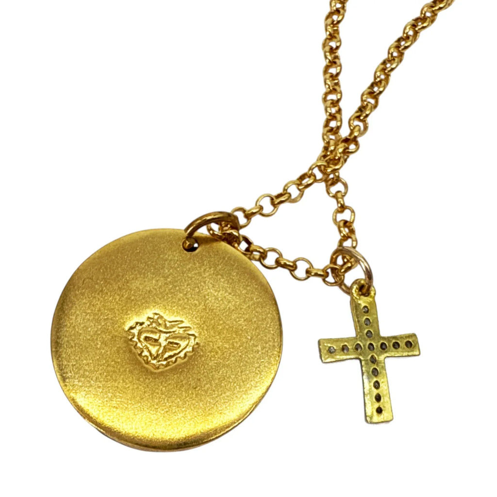 VIRGINS SAINTS & ANGELS VSA Sacred Heart Relic Charm Necklace - flyKAMP
