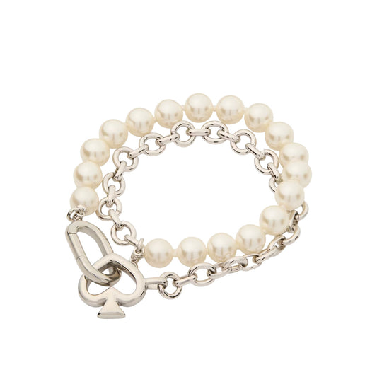 KATE SPADE New York Statement Spade Pearl Wrap Bracelet