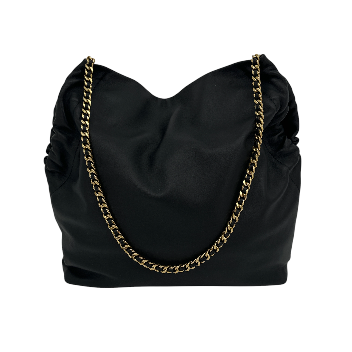 VERONICA BEARD Leather Slouch Bag || Black