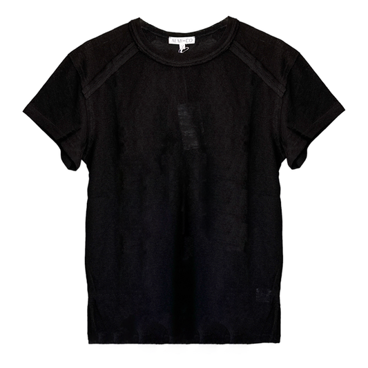 AEMI + CO Junie Tee Black Size L